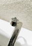 Salt and Pepper Inverted Diamond Ring in Silver