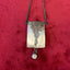 Rectangular Pendant Necklace with Diamond Dangle in Silver