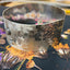 Lace Cuff Bracelet with White Diamonds in Oxidized Silver