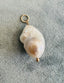 Large Flameball Pearl Charm Pendant in 14K Gold