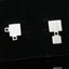Geo Asymmetrical Stud Earrings in Silver