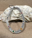 Multi Precious Stone Organic Oval Pendant in Silver and Gold