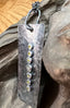 Yellow Sapphire White Diamond Pendant Necklace in Oxidized Silver