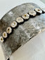 Cuff Bracelet with Yellow Sapphires and White Diamonds in Silver