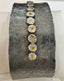 Cuff Bracelet with Yellow Sapphires and White Diamonds in Silver