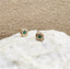 Precious Stone Dainty Stud Earrings in Gold