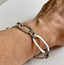 Organic Geometry Link Bracelet in 18k Gold and Silver