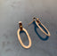 Organic Geometry Open Oval Dangle Earrings in 18K Gold and Silver