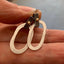 Organic Geometry Open Oval Dangle Earrings in 18K Gold and Silver