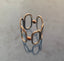 Open Oval Multi Link Ring in Silver and Gold