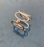 Open Oval Multi Link Ring in Silver and Gold