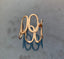 Open Oval Multi Link Ring in Silver and Gold