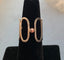 Open Oval Multi Link Ring in Silver and Gold