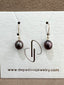 Peacock Drop Pearl Earrings with Earwire in Gold