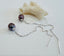 Peacock Black Oval Pearl Threader Earrings in Silver