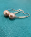 Pink Mauve Pearl Ear Threader Earrings