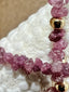 Pink Rough Diamond Necklace in 14K Gold