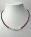 Fire Opal and Pink Sapphire Necklace in Silver