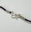 Purple Leather Choker Necklace with S Clasp in Silver
