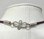 Purple Leather Choker Necklace with S Clasp in Silver