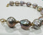 Rainbow Gray Baroque Pearl Bracelet in Gold