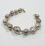 Rainbow Gray Baroque Pearl Bracelet in Gold