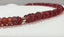 Red Orange Sapphire Rondelle Necklace in Gold