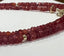 Red Orange Sapphire Rondelle Necklace in Gold
