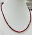Red Orange Sapphire Rondelle Necklace in Gold