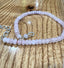 Rose Quartz Necklace with Silk in Silver