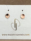 Round Stud Earrings in Rose Gold