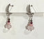Ruby Sapphire and Rose Quartz Dangle Earrings in Silver