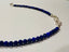 Blue Lapis Lazuli Beaded Bracelet with Infinity Link in Silver