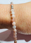 Pink Opal Beaded Bracelet in Sterling Silver