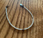 White Seed Pearl Bracelet in 14k Gold and Oxidized Silver