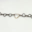 Small Triangle Bracelet in Gold and Oxidized Silver