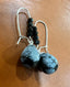 Snowflafe Obsidian Drop Dangle Earrings in Silver