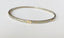 Three Gold Bars Bangle Bracelet with Sapphire in Gold and Oxidized Silver
