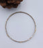 Three Gold Bars Bangle Bracelet with Sapphire in Gold and Oxidized Silver