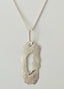 Organic Pendant Necklace with Pink Sapphire  in Silver
