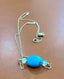Dainty Turquoise Nugget Chain Necklace in Gold