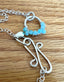 Wire Wrapped Amazonite Pendant Necklace in Silver