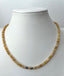 Yellow Base Ethiopian Opal Necklace in Oxidized Silver and Gold