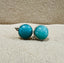 Teal Blue Larimar Stud Earrings in Silver