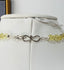 Yellow Topaz and Blue Aquamarine Necklace with Rutile Pendant in Silver and Gold