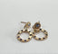 Dangle and Spin Disk Earrings with Blue Sapphire in Gold