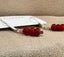 Carnelian Dangle Earrings with Leverback in Silver