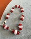 Carnelian Morganite Bracelet in Silver