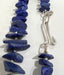 Chunky Geometric Lapis Lazuli Necklace in Silver