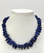Chunky Geometric Lapis Lazuli Necklace in Silver